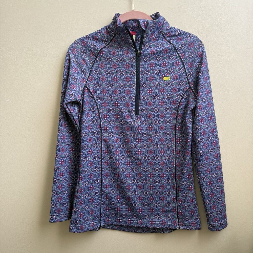 Peter Millar Masters Quarter Zip Pullover Womenβs XS Golf Performance Top